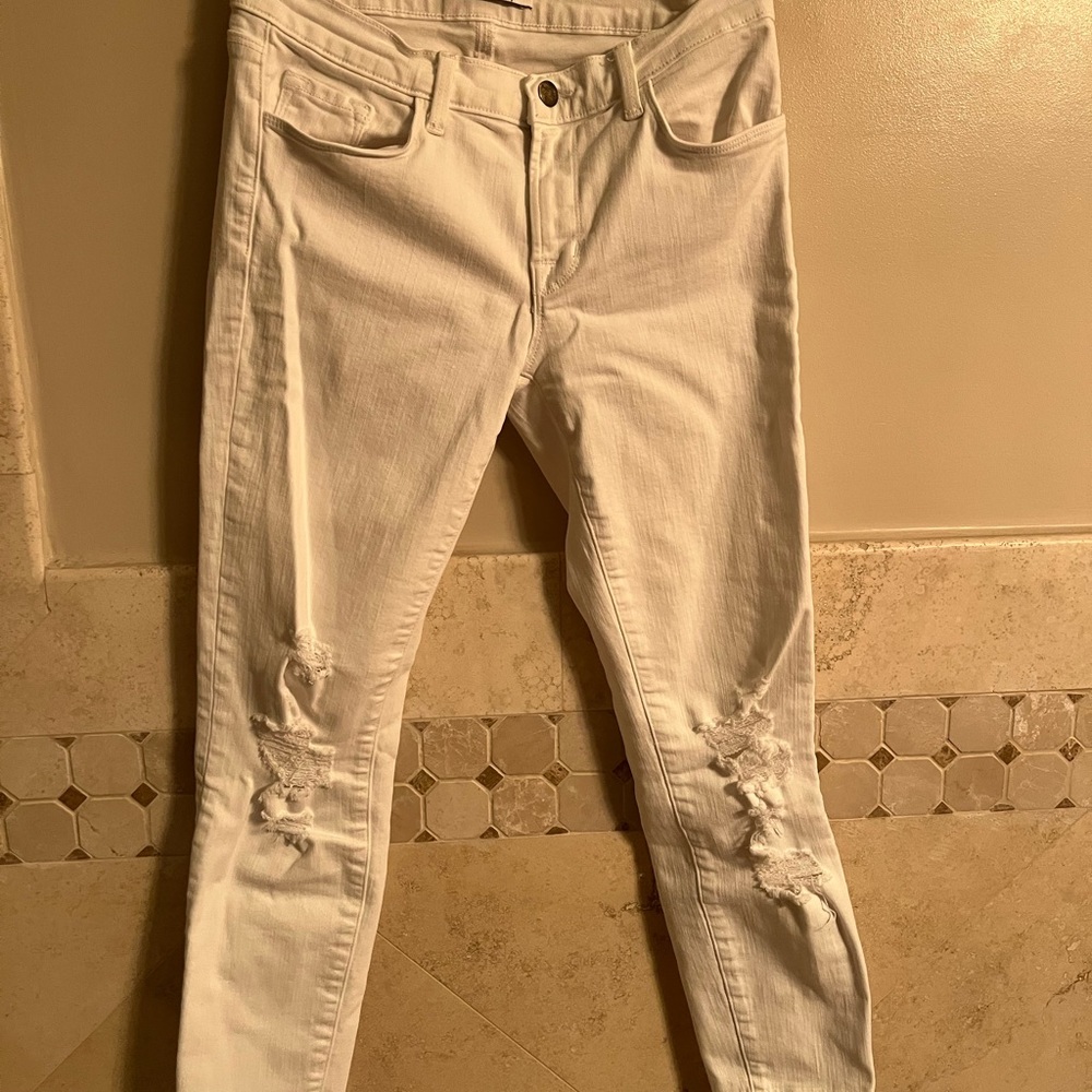 J Brand White Ripped Jean!